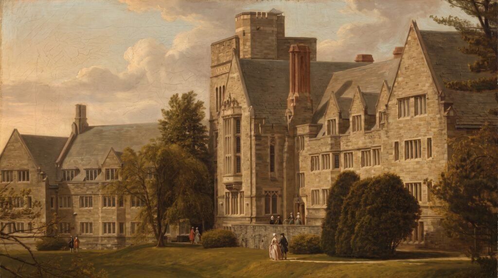 18th-century AI rendition of Bryn Mawr College